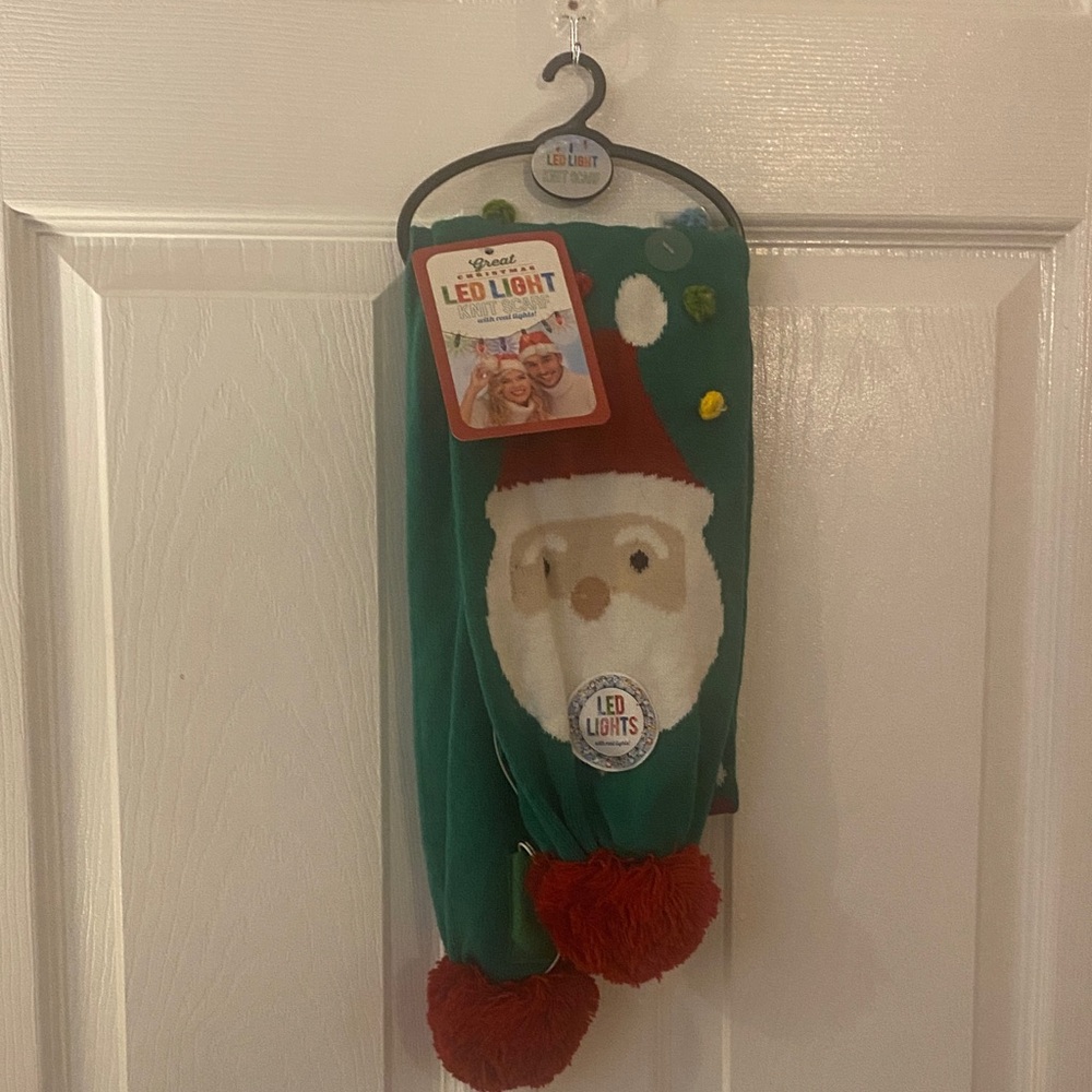 Lei LED Light-Up Santa Hat in Red and Green